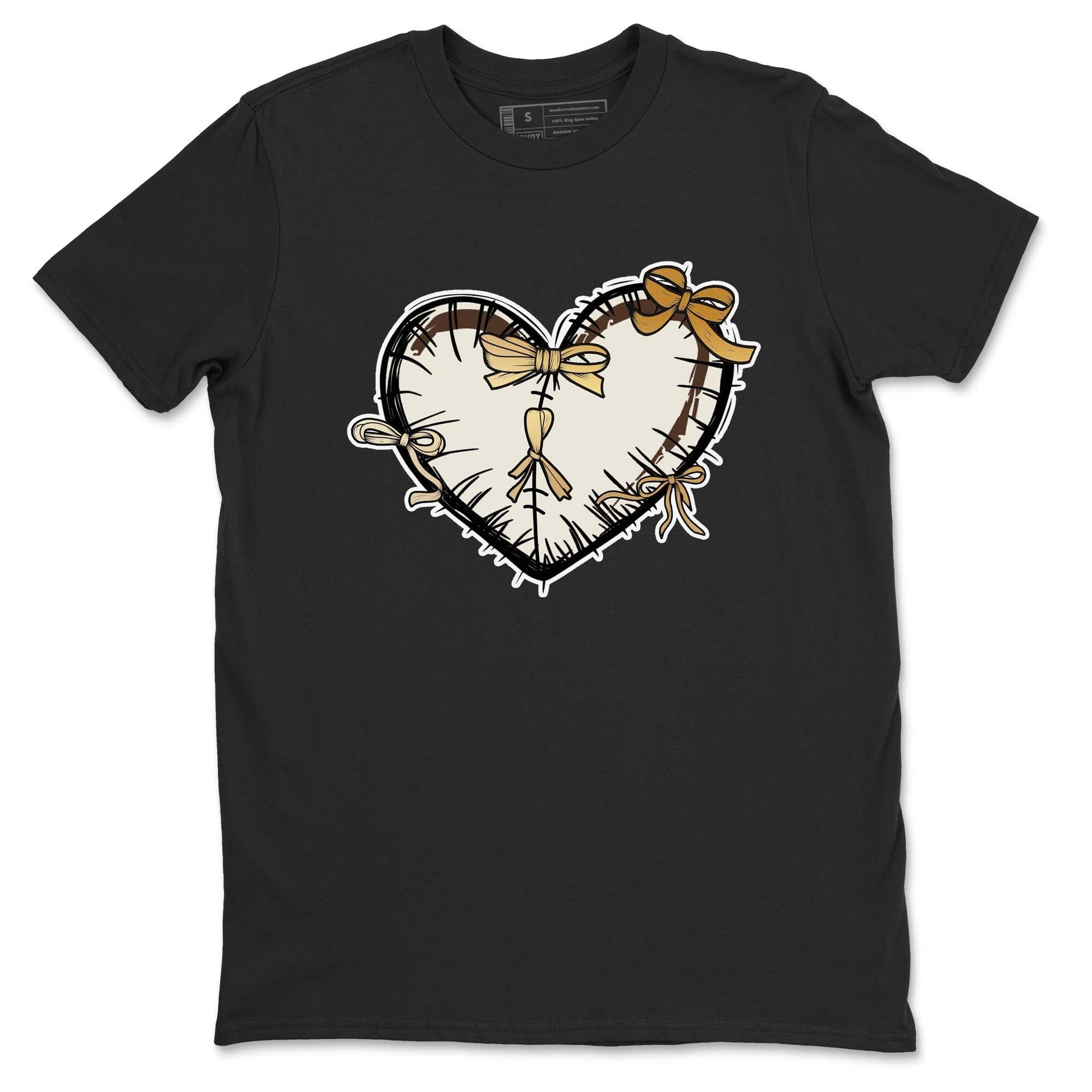 5s Golden Ticket shirts to match jordans  Heart With Ribbons shirts to match jordans Air Jordan 5 Golden Ticket match shoes to clothes SNRT Sneaker Tees unisex cotton Black 2 shirts