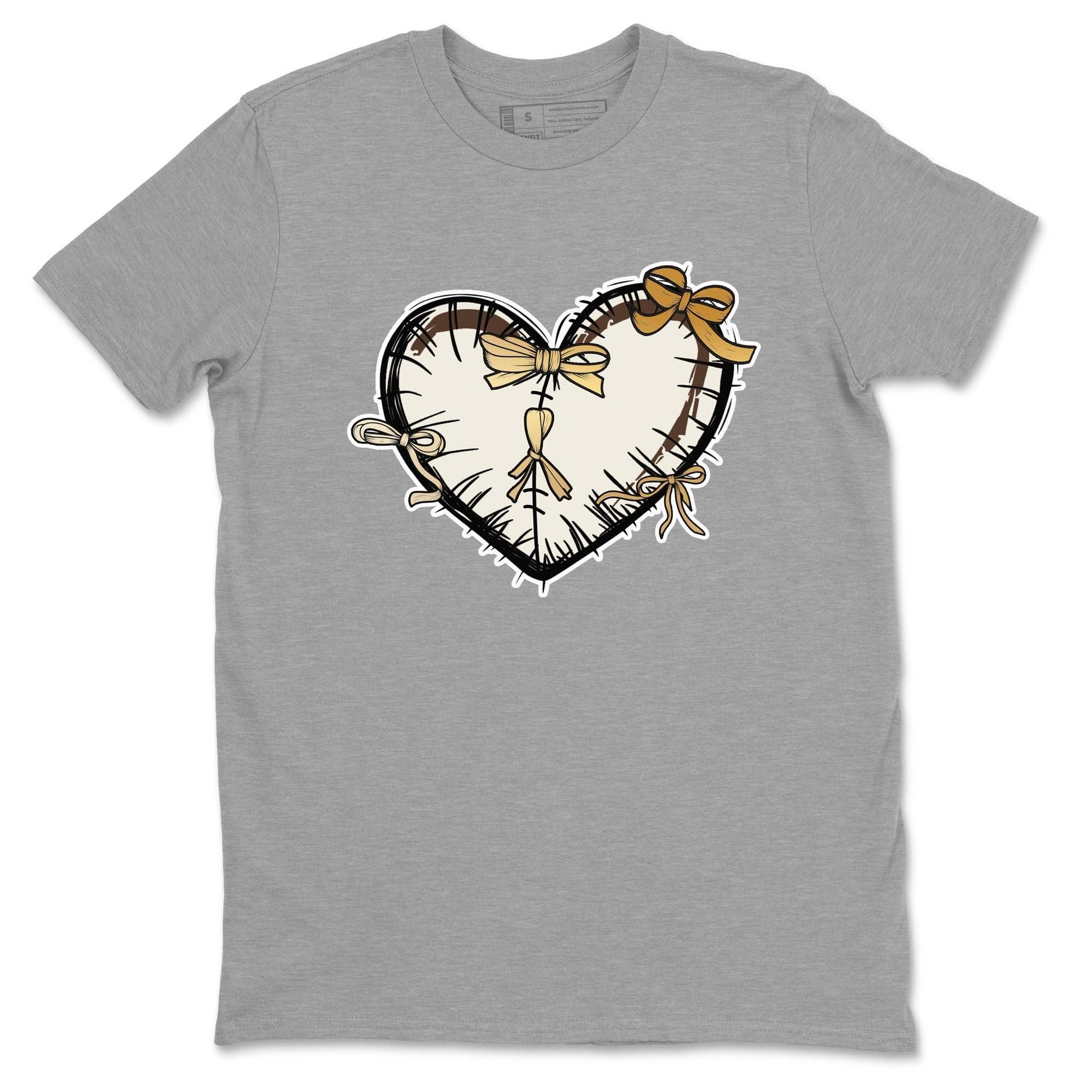 5s Golden Ticket shirts to match jordans  Heart With Ribbons shirts to match jordans Air Jordan 5 Golden Ticket match shoes to clothes SNRT Sneaker Tees unisex cotton Heather Grey 2 shirts