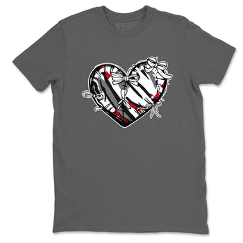 Sneaker match tees – Sneaker Tees To Match Air Jordan 8 Bunny Shoes Air Jordan 8 Bunny White and True Red – Heart With Ribbons Tee Cool Grey 2