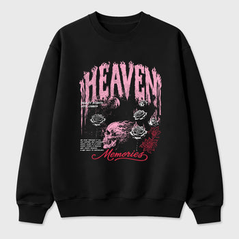 Heaven Memories Graphic T-Shirt sneaker match tee designed for the Air Jordan 1 Travis Scott Tropical Pink, featuring coordinated color options for a perfect streetwear match. Black 2 shirt.