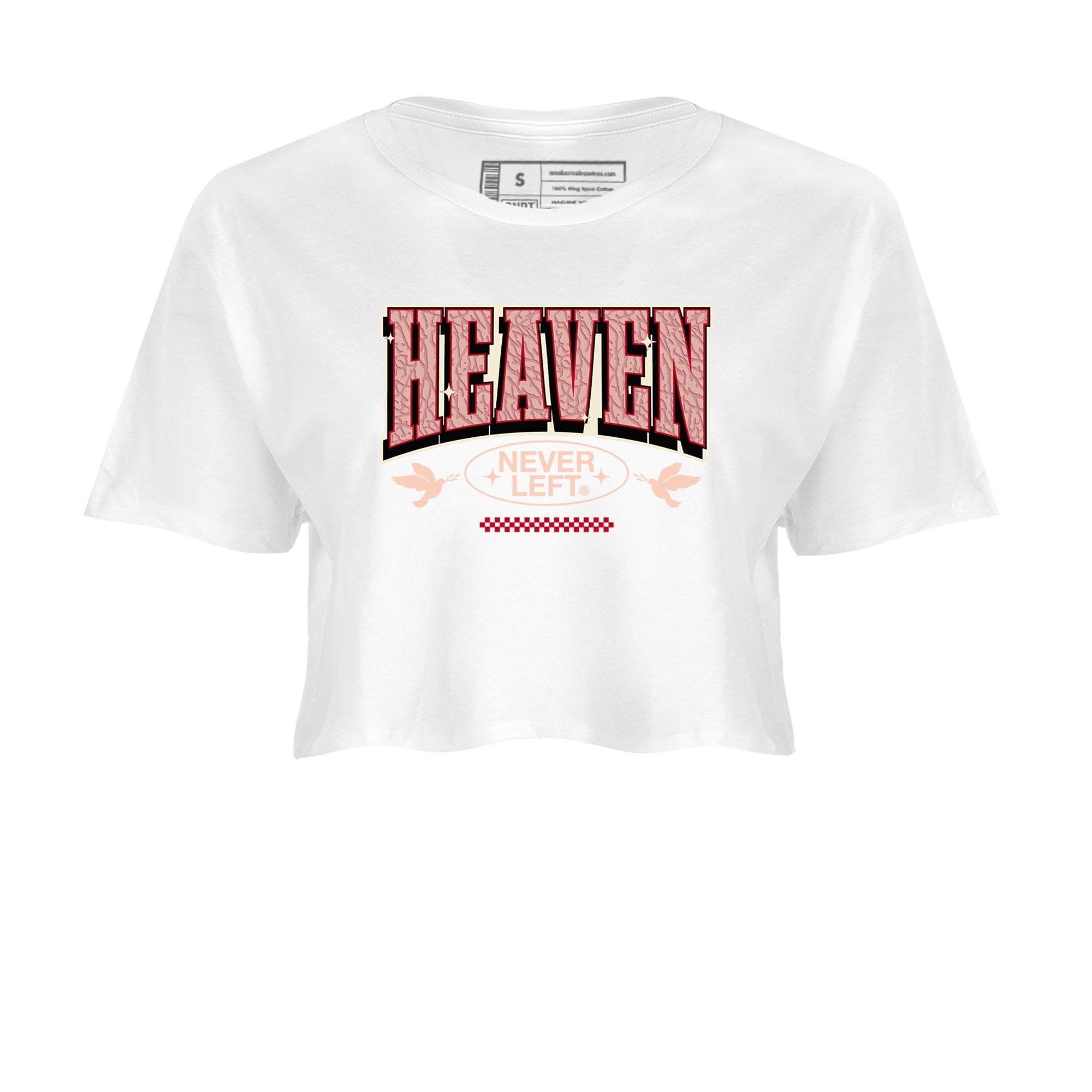 3s Valentines Day shirts to match jordans Heaven Never Left best t shirts to wear with jordans Air Jordan 3 Valentines Day match shoes to clothes SNRT Sneaker Tees unisex cotton White 2 crop tee