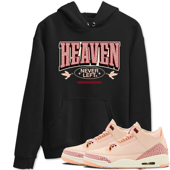 3s Valentines Day shirts to match jordans Heaven Never Left best t shirts to wear with jordans Air Jordan 3 Valentines Day match shoes to clothes SNRT Sneaker Tees unisex cotton Black 1 shirts