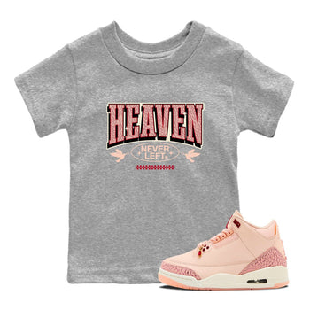 3s Valentines Day shirts to match jordans Heaven Never Left best t shirts to wear with jordans Air Jordan 3 Valentines Day match shoes to clothes SNRT Sneaker Tees Youth Baby Heather Grey 1 tee