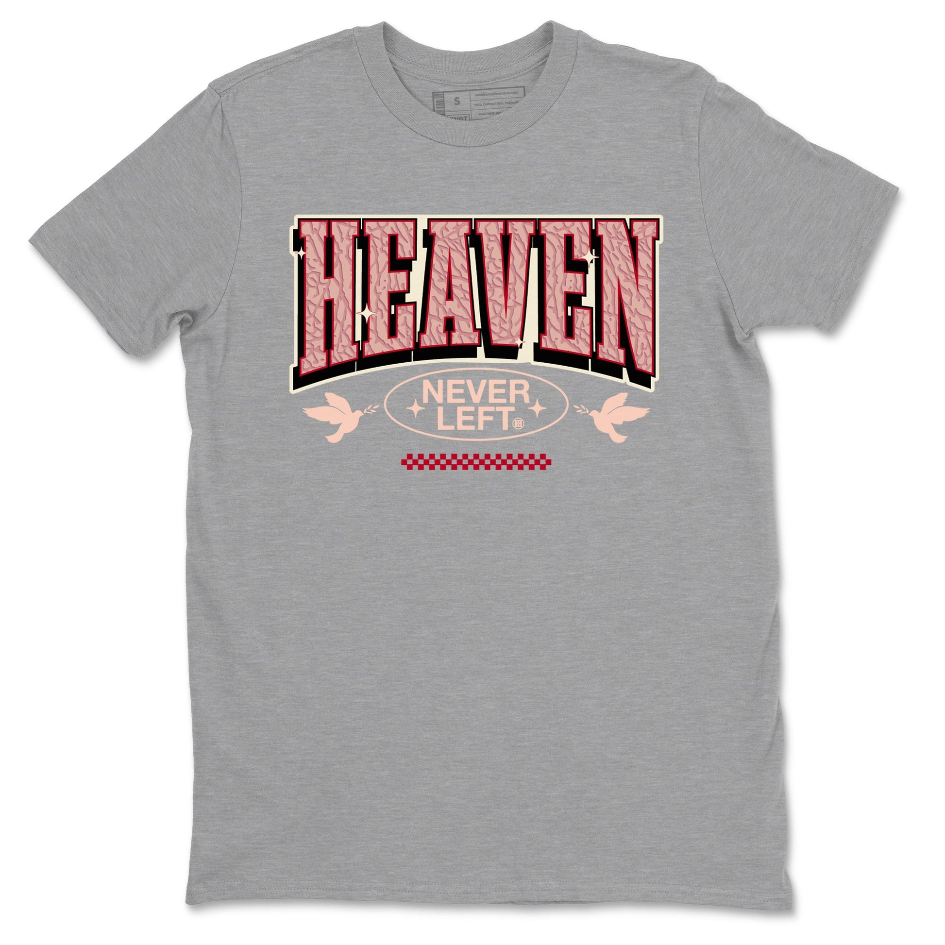 3s Valentines Day shirts to match jordans Heaven Never Left best t shirts to wear with jordans Air Jordan 3 Valentines Day match shoes to clothes SNRT Sneaker Tees unisex cotton Heather Grey 2 shirts