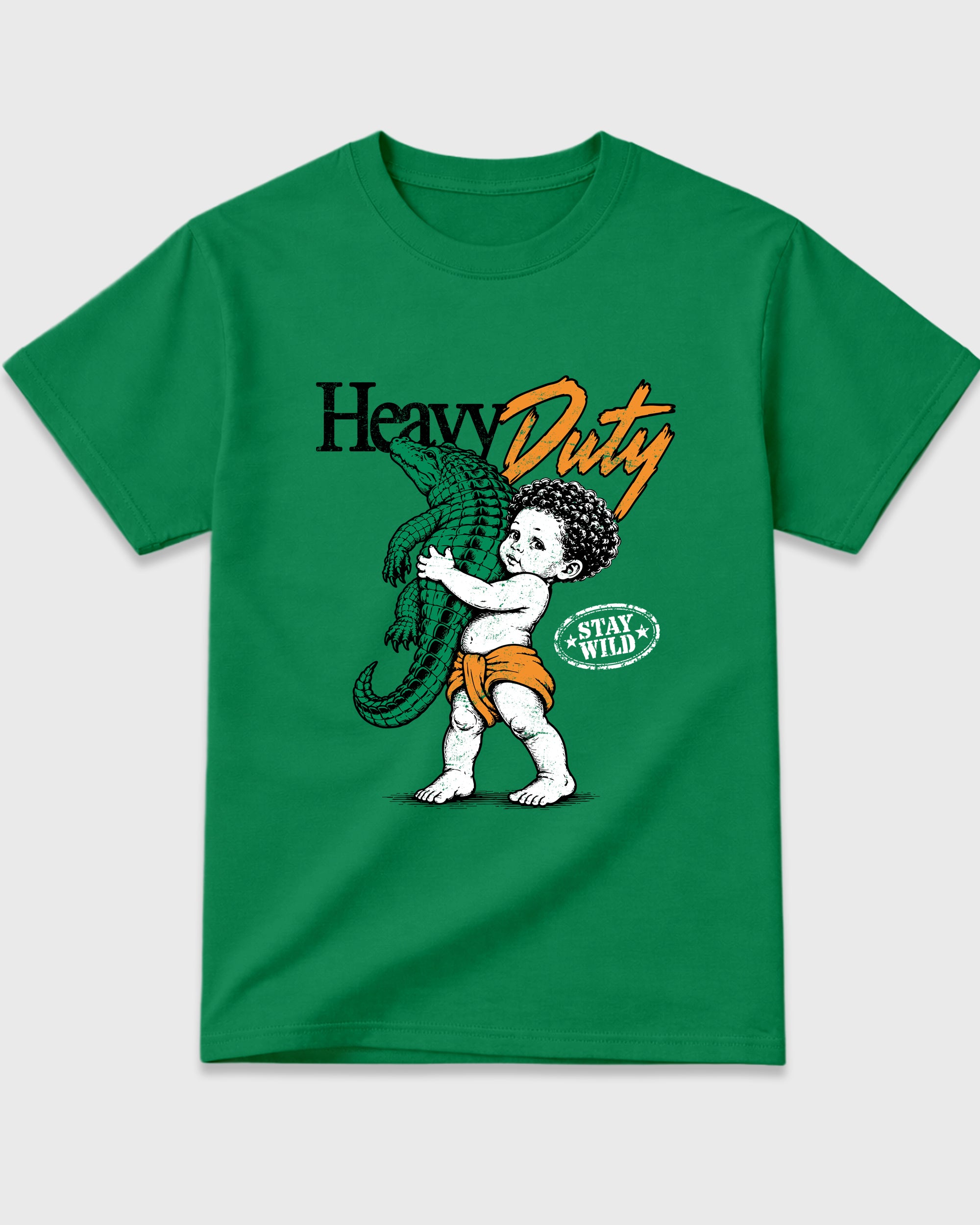 Heavy Duty Graphic T-Shirt featuring original streetwear artwork designed to match the Air Jordan 11 Green Screen. Kelly Green 2 Graphic T-Shirt.