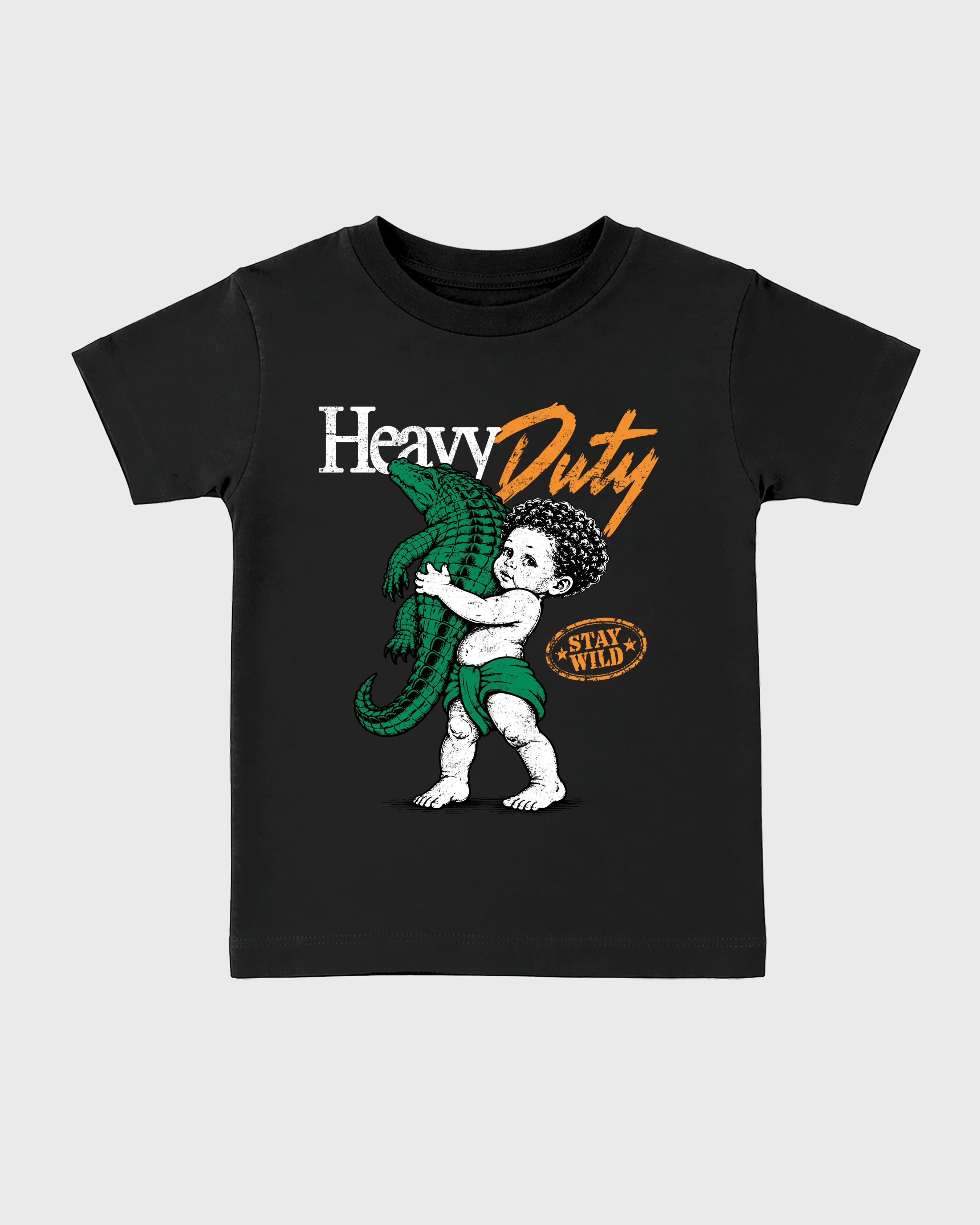 Heavy Duty Baby & Kids Graphic T-Shirt featuring original artwork designed to match the Air Jordan 11 Green Screen. Black 2 Kids Graphic Tee.