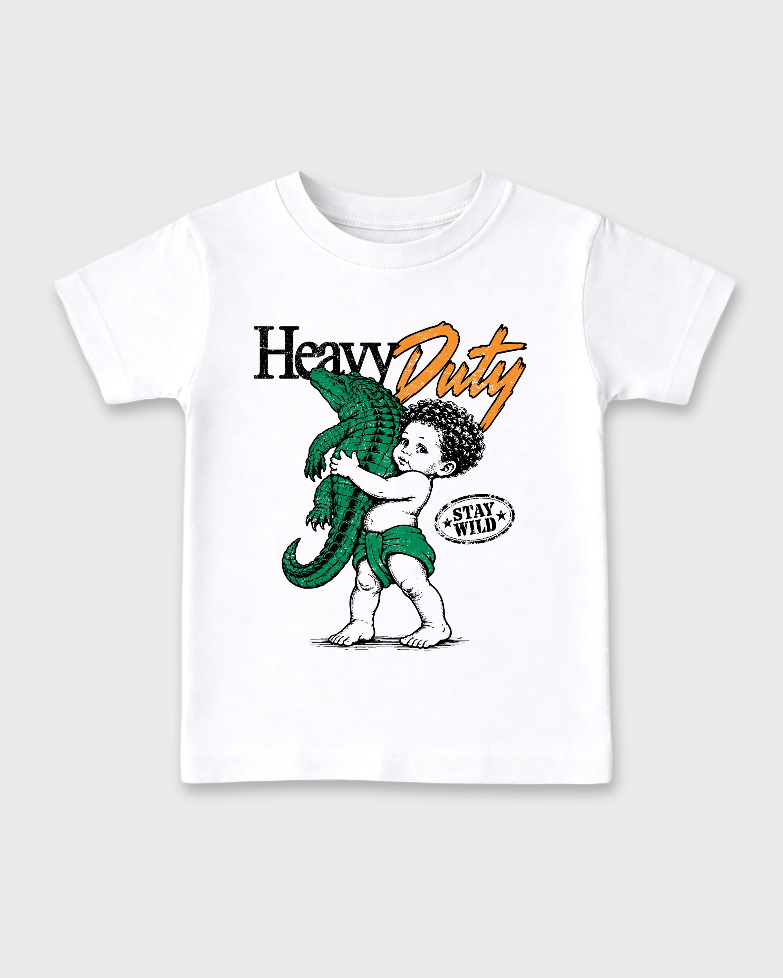 Heavy Duty Baby & Kids Graphic T-Shirt featuring original artwork designed to match the Air Jordan 11 Green Screen. White 2 Kids Graphic Tee.
