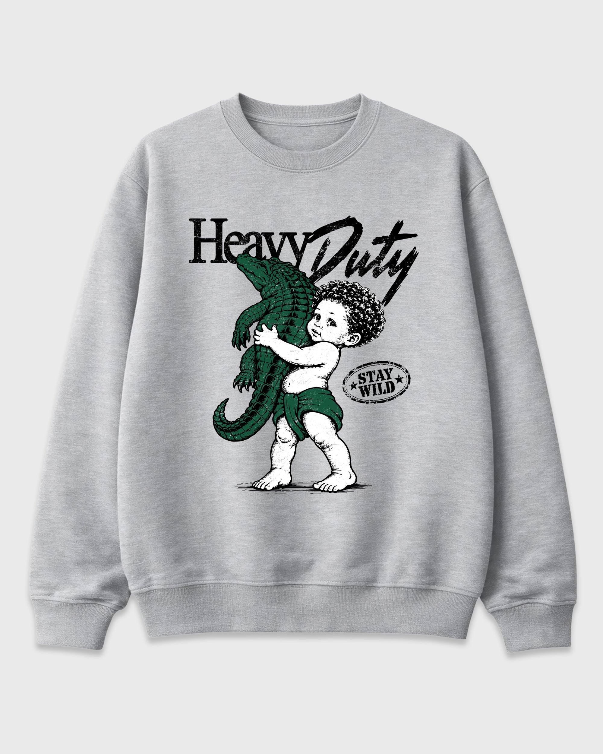Heavy Duty Graphic T-Shirt featuring original streetwear artwork designed to match the Air Jordan 14 Forest Green. Heather Grey 2 Graphic Tee.