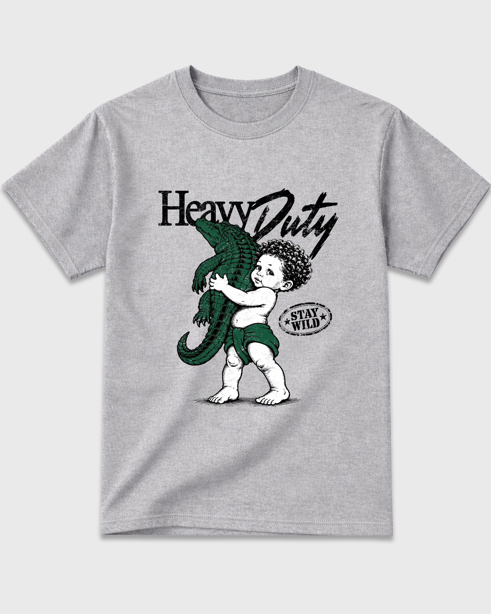 Heavy Duty Graphic T-Shirt featuring original streetwear artwork designed to match the Air Jordan 14 Forest Green. Heather Grey 2 Graphic T-Shirt.