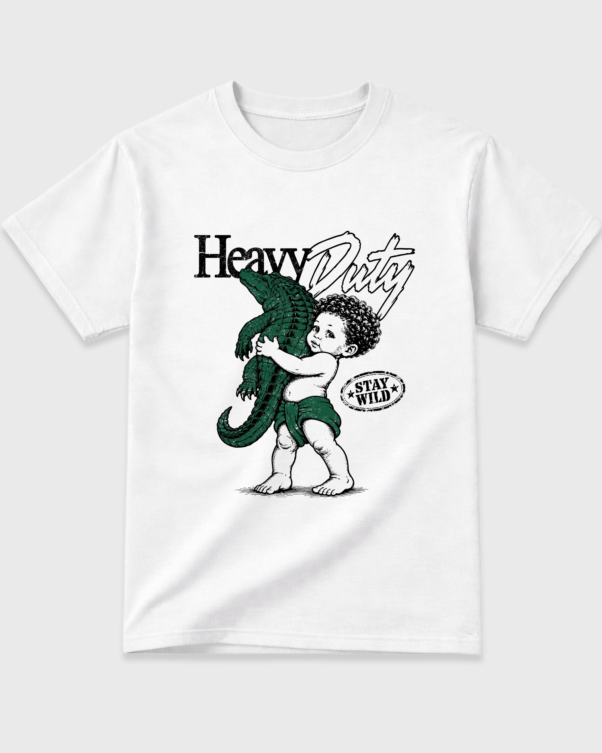 Heavy Duty Graphic T-Shirt featuring original streetwear artwork designed to match the Air Jordan 14 Forest Green. White 2 Graphic T-Shirt.