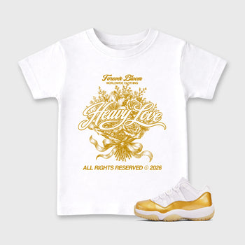 Sneaker match tees – Sneaker Tees To Match Air Jordan 11 Mother's Day Shoes – Heavy Love Kids T-Shirt White 1