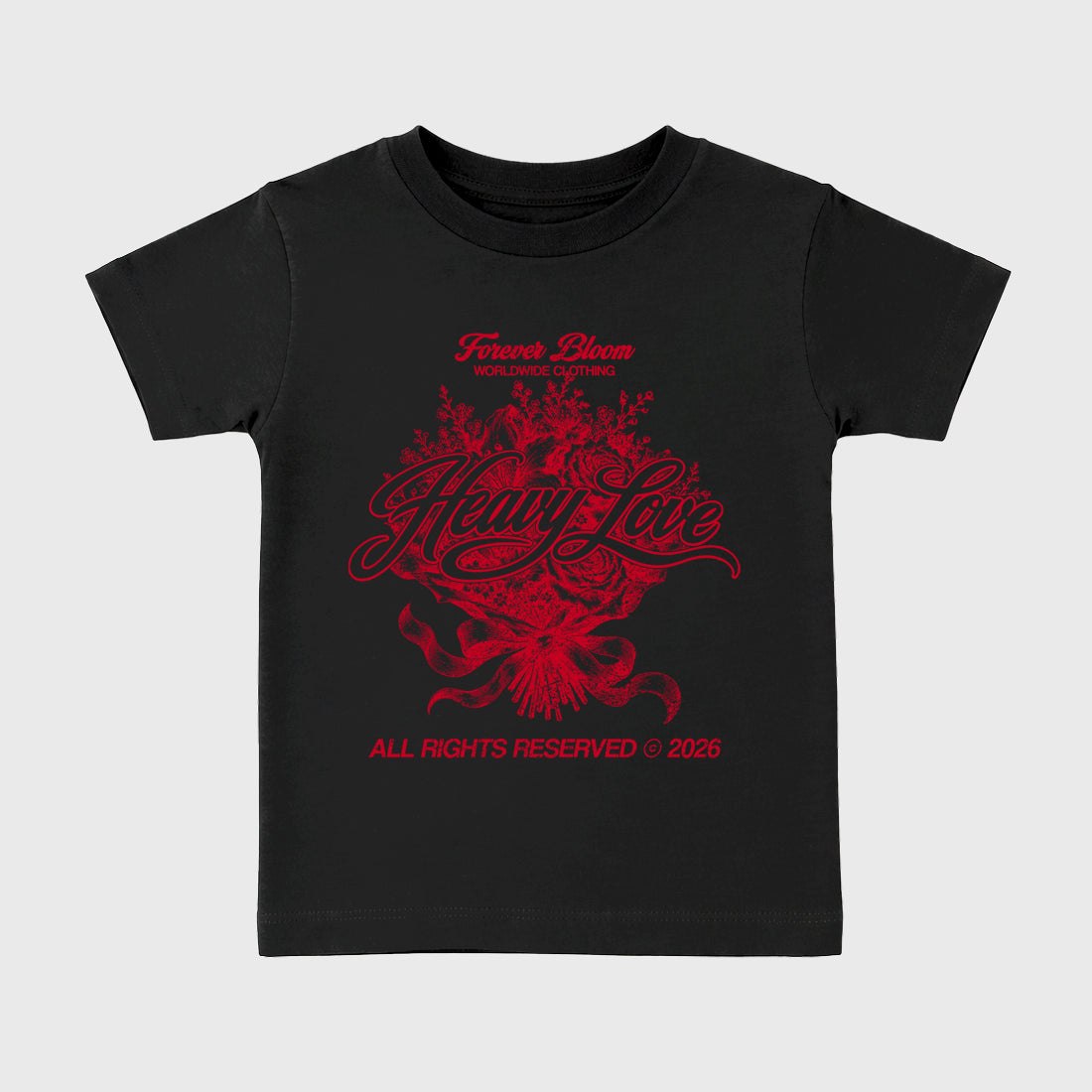 Sneaker match tees – Sneaker Tees To Match Air Jordan 12 Bloodline Shoes – Heavy Love Kids T-Shirt Black 2