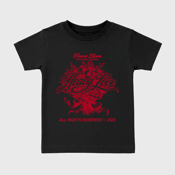 Sneaker match tees – Sneaker Tees To Match Air Jordan 12 Bloodline Shoes – Heavy Love Kids T-Shirt Black 2