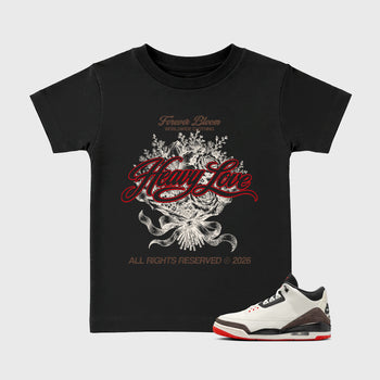 Sneaker match tees – Sneaker Tees To Match Air Jordan 3 World's Best Dad Shoes – Heavy Love Kids T-Shirt Black 1