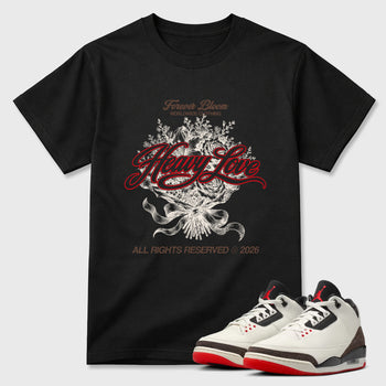 Sneaker match tees – Sneaker Tees To Match Air Jordan 3 World's Best Dad Shoes – Heavy Love Tee Black 1