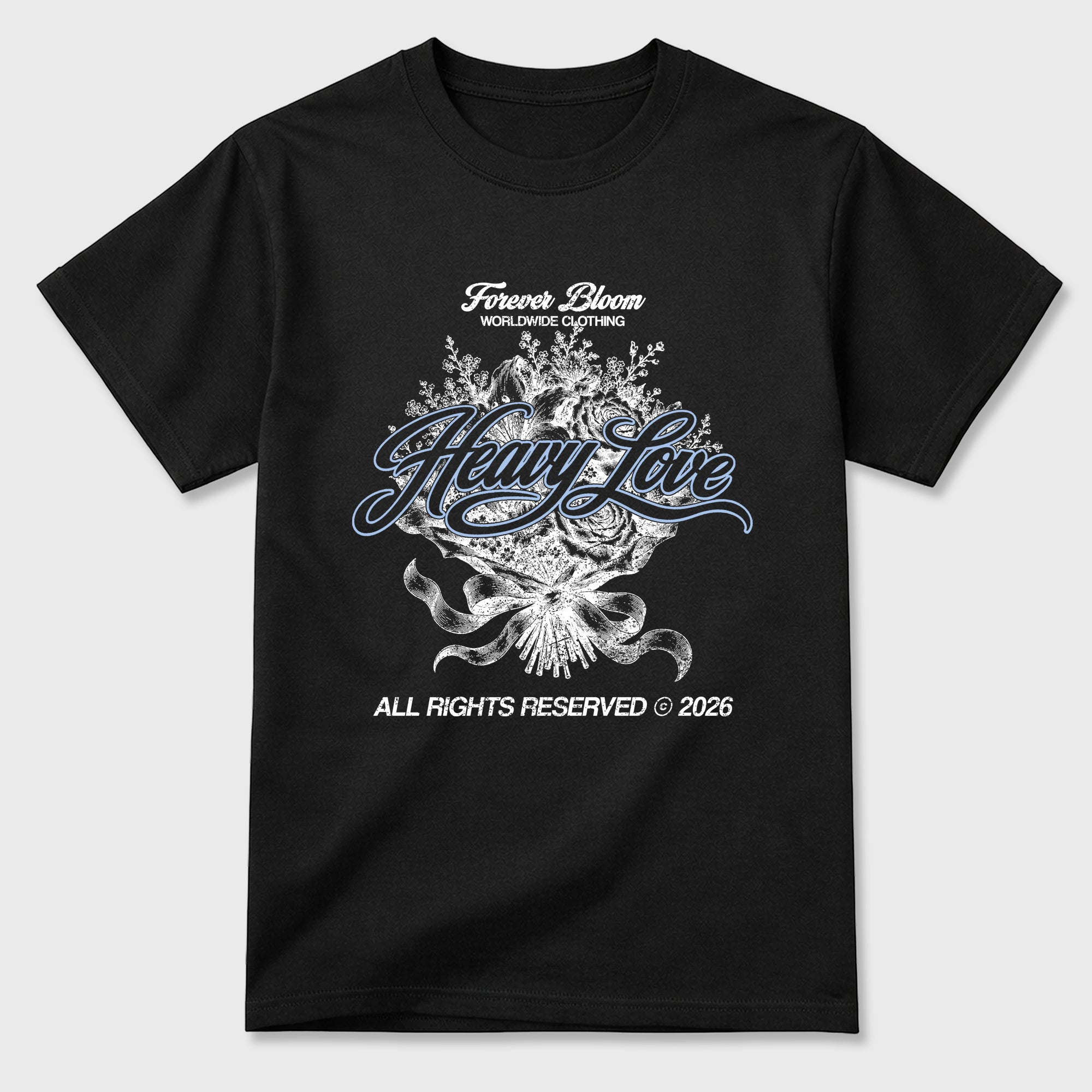 Heavy Love Graphic T-Shirt featuring original streetwear artwork designed to match the Air Jordan 6 Black and White. Black 2 Graphic T-Shirt.