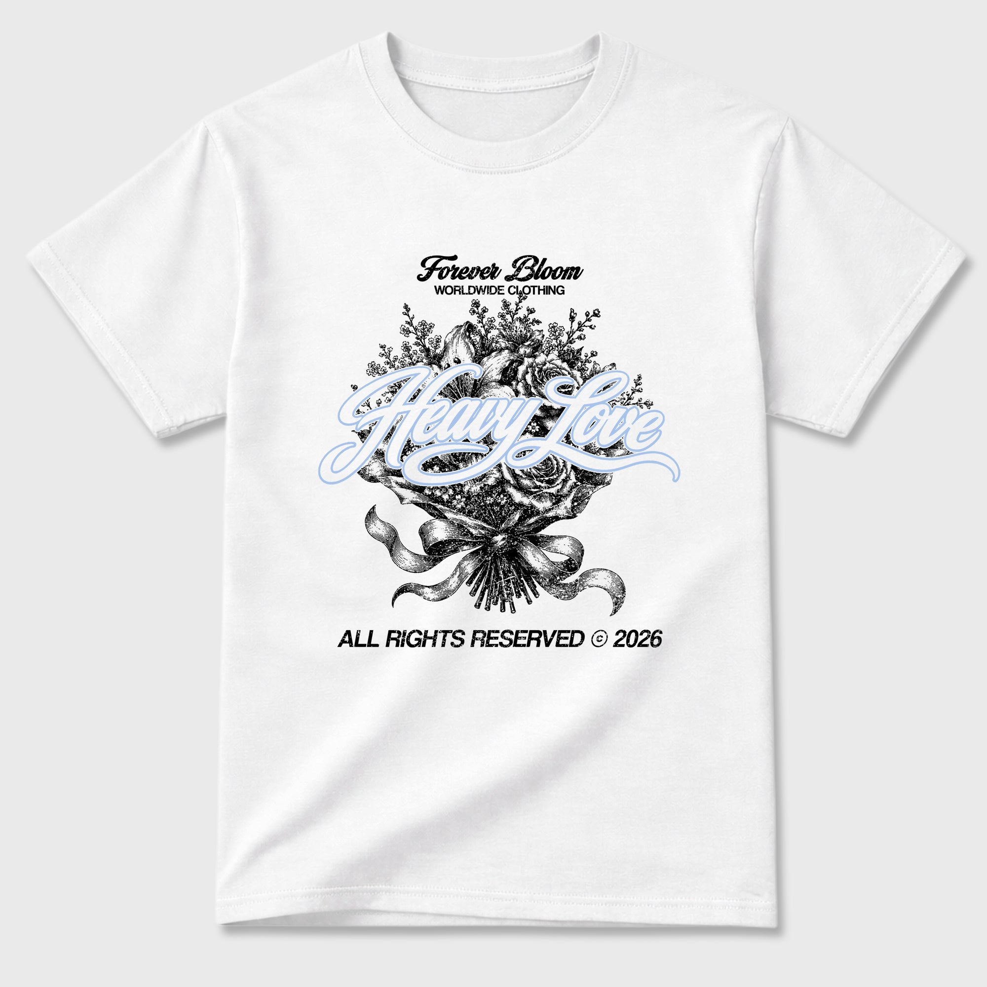 Heavy Love Graphic T-Shirt featuring original streetwear artwork designed to match the Air Jordan 6 Black and White. White 2 Graphic T-Shirt.