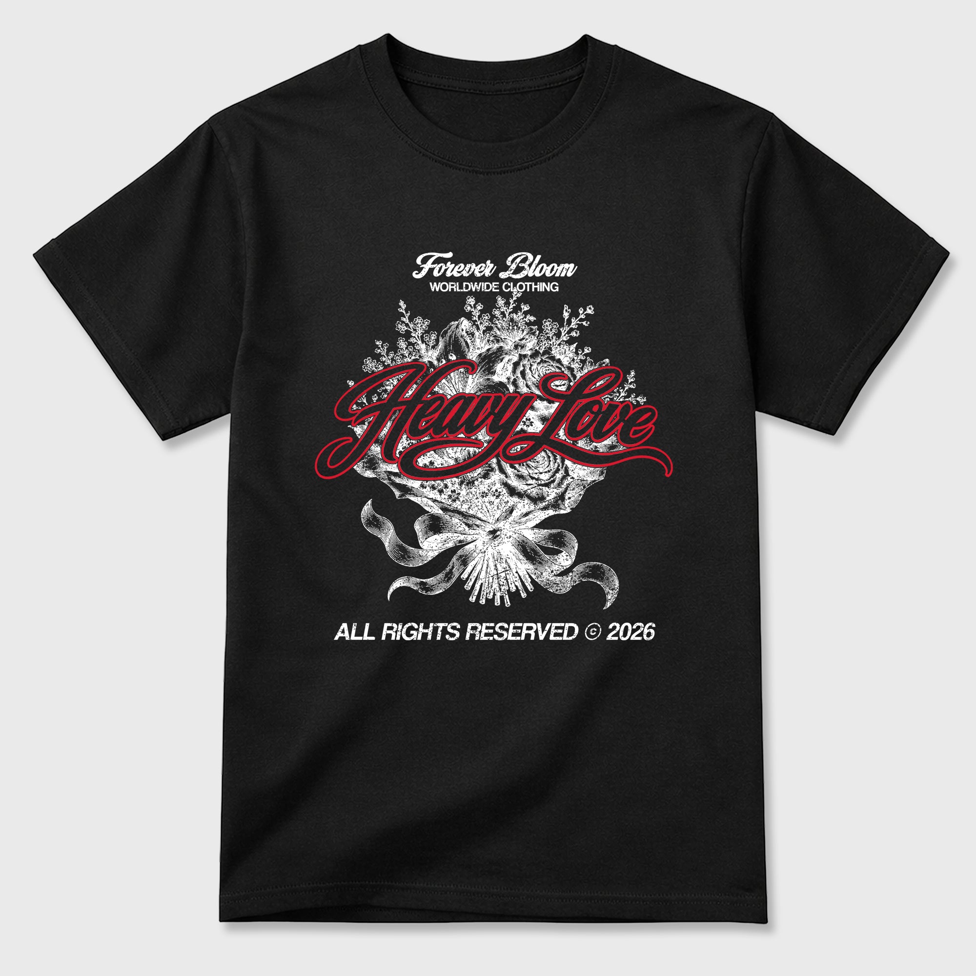 Heavy Love Graphic T-Shirt featuring original streetwear artwork designed to match the Air Max 95 Reverse Solar Red. Black 2 Graphic T-Shirt.