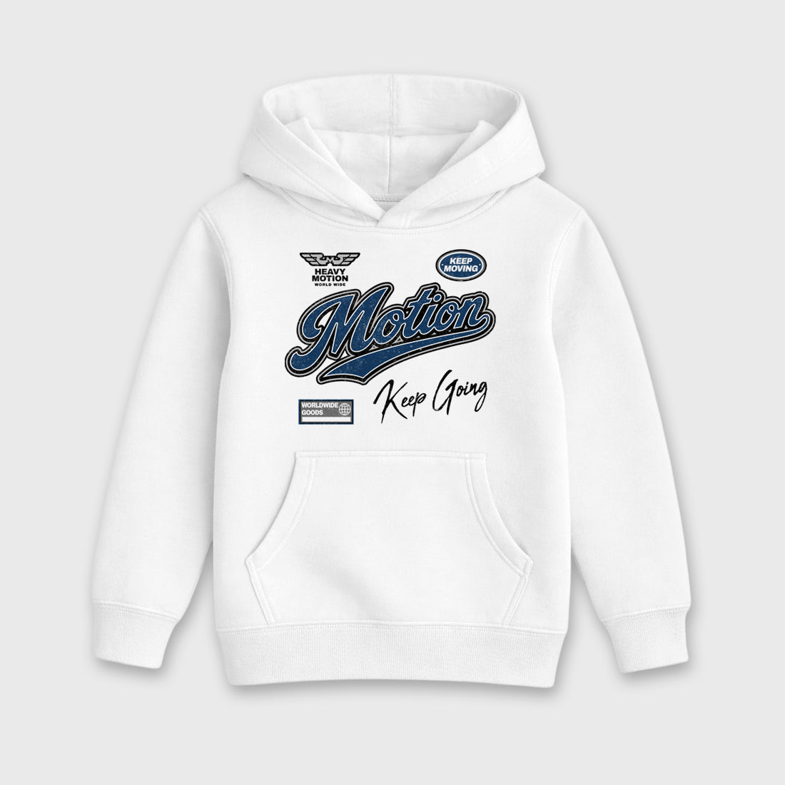 Heavy Motion Baby & Kids Graphic Hoodie featuring original artwork designed to match the Air Jordan 13 Flint. White 2 Kids Graphic Sweater.