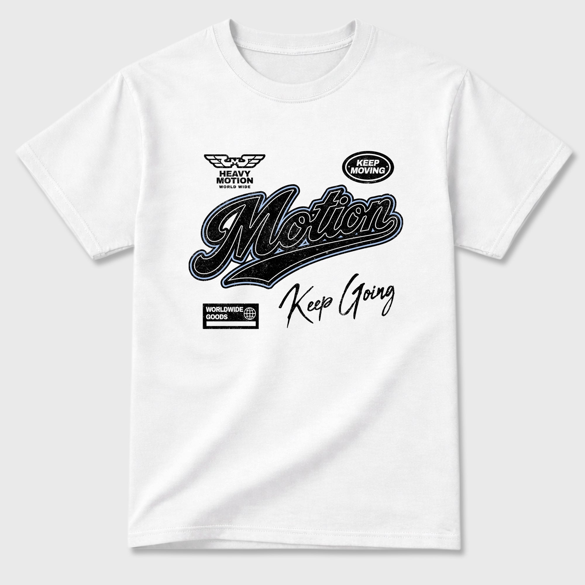 Heavy Motion Graphic T-Shirt featuring original streetwear artwork designed to match the Air Jordan 6 Black and White. White 2 Graphic T-Shirt.