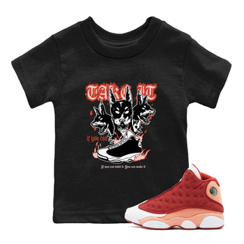 Air Jordan 13 Dune Red shirts to match jordans Hell Hounds sneaker match tees AJ13 Dune Red Sneaker Shirts SNRT Sneaker Tees streetwear brand Baby and Youth Black 1 cotton tee