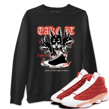 Air Jordan 13 Dune Red shirts to match jordans Hell Hounds sneaker match tees AJ13 Dune Red Sneaker Shirts SNRT Sneaker Tees streetwear brand Black 1 unisex cotton tee