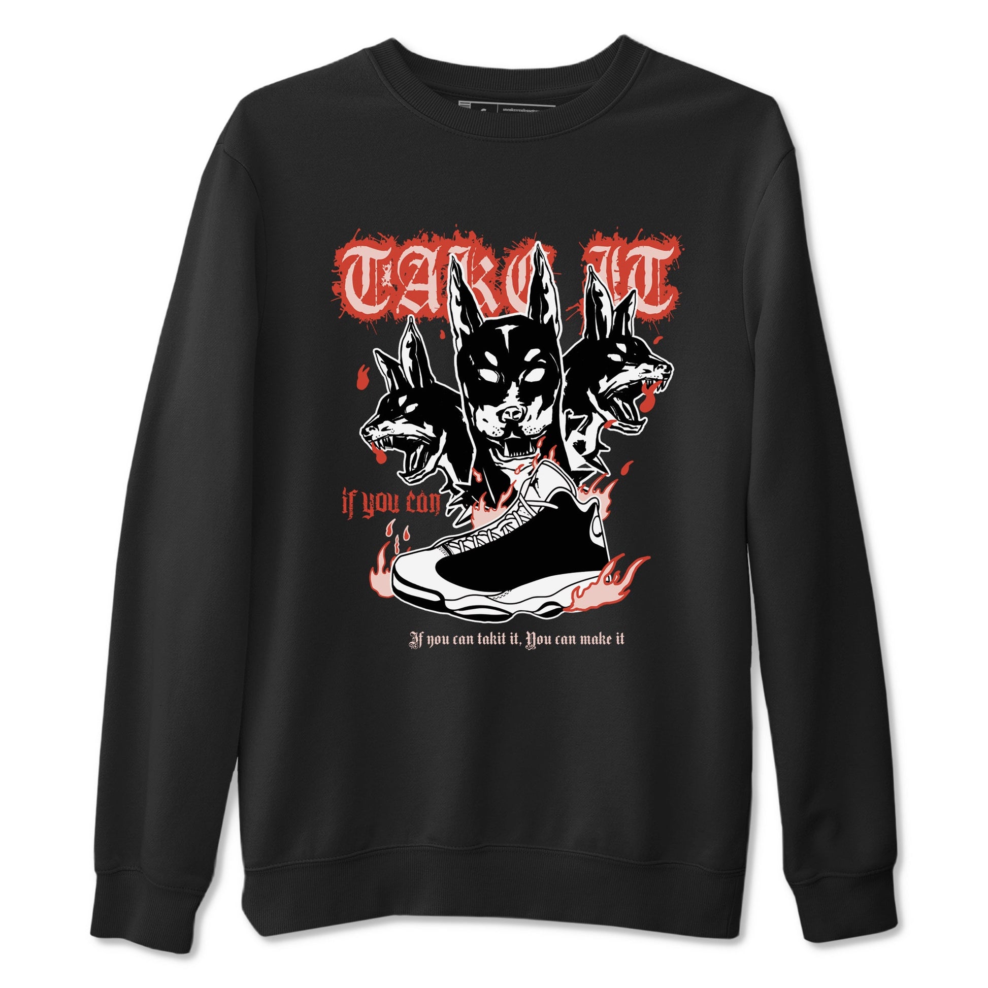 Air Jordan 13 Dune Red shirts to match jordans Hell Hounds sneaker match tees AJ13 Dune Red Sneaker Shirts SNRT Sneaker Tees streetwear brand Black 2 unisex cotton tee