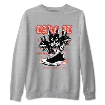 Air Jordan 13 Dune Red shirts to match jordans Hell Hounds sneaker match tees AJ13 Dune Red Sneaker Shirts SNRT Sneaker Tees streetwear brand Heather Grey 2 unisex cotton tee