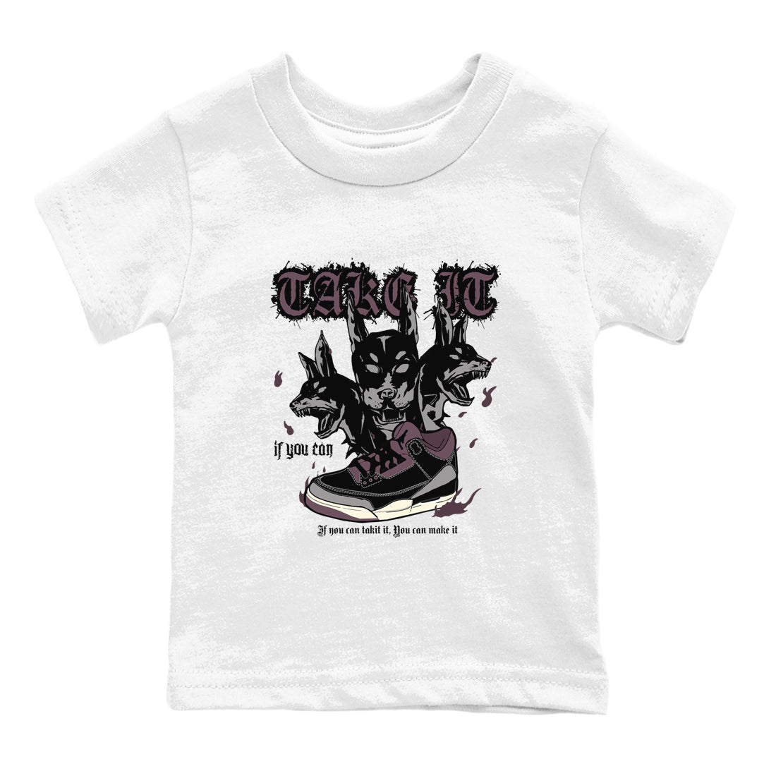 3s A Ma Maniere x Black shirts to match jordans Hell Hounds sneaker match tees Air Jordan 3 A Ma Maniere x Black SNRT Sneaker Tees streetwear brand Baby and Youth White 2 cotton tee