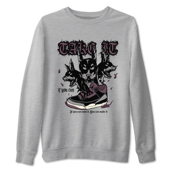 3s A Ma Maniere x Black shirts to match jordans Hell Hounds sneaker match tees Air Jordan 3 A Ma Maniere x Black SNRT Sneaker Tees streetwear brand Heather Grey 2 unisex cotton tee