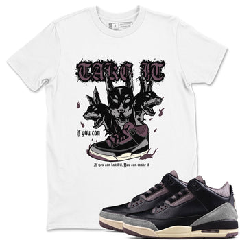 3s A Ma Maniere x Black shirts to match jordans Hell Hounds sneaker match tees Air Jordan 3 A Ma Maniere x Black SNRT Sneaker Tees streetwear brand White 1 unisex cotton tee