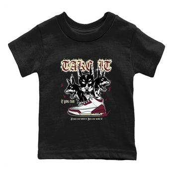 AJ3 A Ma Maniere x Burgundy Crush shirts to match jordans Hell Hounds sneaker match tees A Ma Maniére x Air Jordan 3 "Burgundy Crush" SNRT Sneaker Tees streetwear brand Baby and Youth Black 2 cotton tee