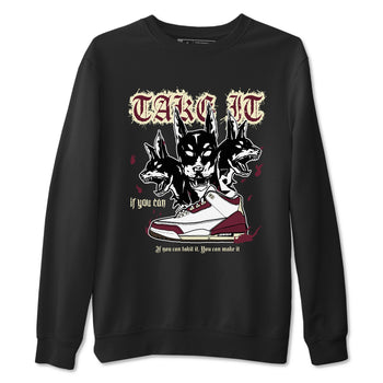 AJ3 A Ma Maniere x Burgundy Crush shirts to match jordans Hell Hounds sneaker match tees A Ma Maniére x Air Jordan 3 "Burgundy Crush" SNRT Sneaker Tees streetwear brand Black 2 unisex cotton tee
