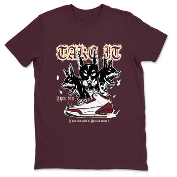 AJ3 A Ma Maniere x Burgundy Crush shirts to match jordans Hell Hounds sneaker match tees A Ma Maniére x Air Jordan 3 "Burgundy Crush" SNRT Sneaker Tees streetwear brand Maroon 2 unisex cotton tee