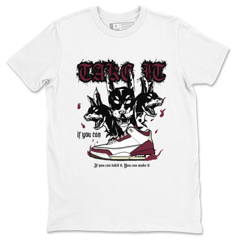 AJ3 A Ma Maniere x Burgundy Crush shirts to match jordans Hell Hounds sneaker match tees A Ma Maniére x Air Jordan 3 "Burgundy Crush" SNRT Sneaker Tees streetwear brand White 2 unisex cotton tee