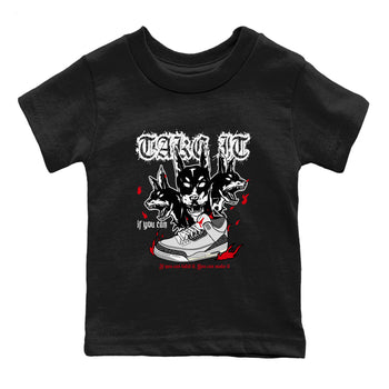 3s Cement Grey shirts to match jordans Hell Hounds sneaker match tees Air Jordan 3 Cement Grey SNRT Sneaker Tees streetwear brand Baby and Youth Black 2 cotton tee