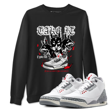 3s Cement Grey shirts to match jordans Hell Hounds sneaker match tees Air Jordan 3 Cement Grey SNRT Sneaker Tees streetwear brand Black 1 unisex cotton tee