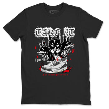 3s Cement Grey shirts to match jordans Hell Hounds sneaker match tees Air Jordan 3 Cement Grey SNRT Sneaker Tees streetwear brand Black 2 unisex cotton tee