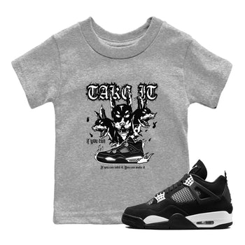 Air Jordan 4 White Thunder shirts to match jordans Hell Hounds sneaker match tees 4s White Thunder Sneaker Shirts SNRT Sneaker Tees streetwear brand Baby and Youth Heather Grey 1 cotton tee