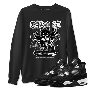 Air Jordan 4 White Thunder shirts to match jordans Hell Hounds sneaker match tees 4s White Thunder Sneaker Shirts SNRT Sneaker Tees streetwear brand Black 1 unisex cotton tee