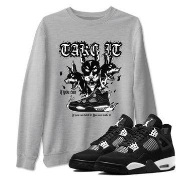 Air Jordan 4 White Thunder shirts to match jordans Hell Hounds sneaker match tees 4s White Thunder Sneaker Shirts SNRT Sneaker Tees streetwear brand Heather Grey 1 unisex cotton tee