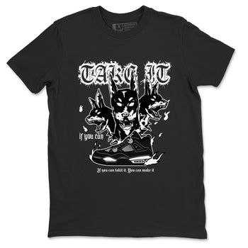 Air Jordan 4 White Thunder shirts to match jordans Hell Hounds sneaker match tees 4s White Thunder Sneaker Shirts SNRT Sneaker Tees streetwear brand Black 2 unisex cotton tee