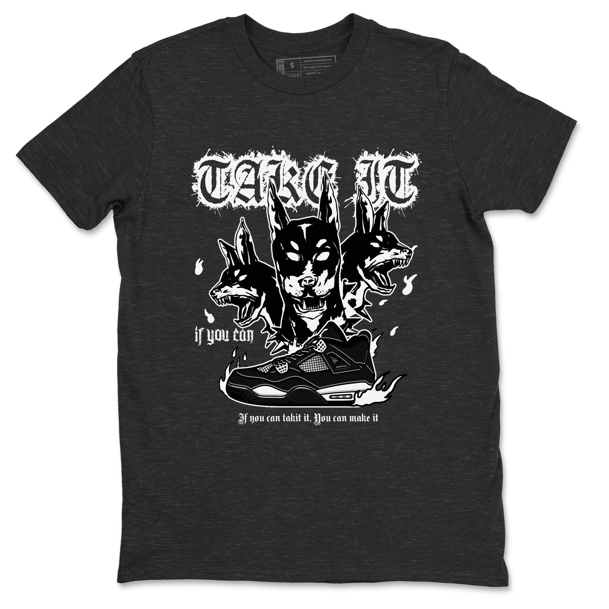 Air Jordan 4 White Thunder shirts to match jordans Hell Hounds sneaker match tees 4s White Thunder Sneaker Shirts SNRT Sneaker Tees streetwear brand Charcoal Heather 2 unisex cotton tee