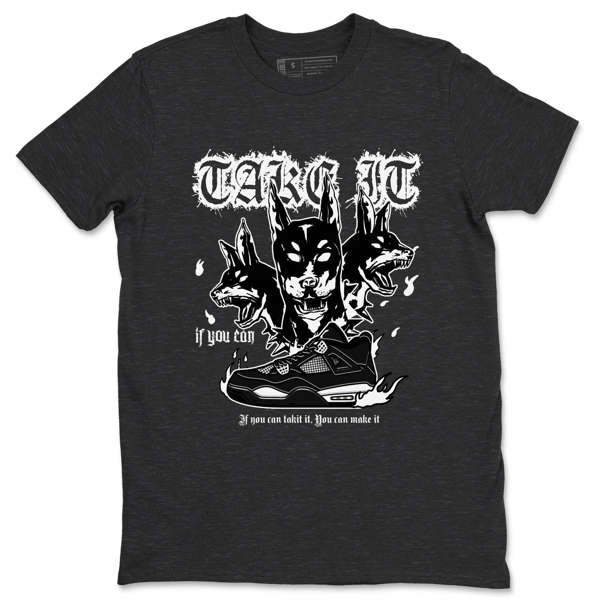 Air Jordan 4 White Thunder shirts to match jordans Hell Hounds sneaker match tees 4s White Thunder Sneaker Shirts SNRT Sneaker Tees streetwear brand Charcoal Heather 2 unisex cotton tee