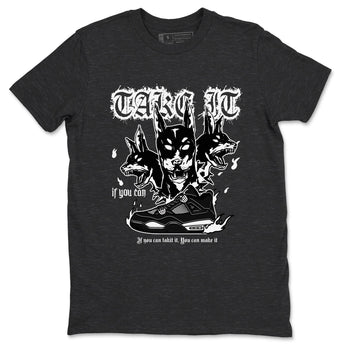 Air Jordan 4 White Thunder shirts to match jordans Hell Hounds sneaker match tees 4s White Thunder Sneaker Shirts SNRT Sneaker Tees streetwear brand Charcoal Heather 2 unisex cotton tee