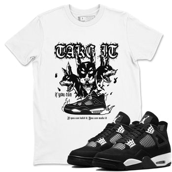 Air Jordan 4 White Thunder shirts to match jordans Hell Hounds sneaker match tees 4s White Thunder Sneaker Shirts SNRT Sneaker Tees streetwear brand White 1 unisex cotton tee