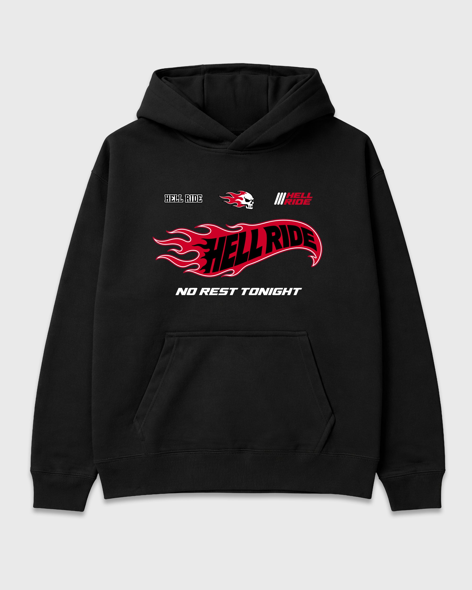 Hell Ride Graphic T-Shirt featuring original streetwear artwork designed to match the Air Force 1 Nightmare. Black 2 Graphic Tee.