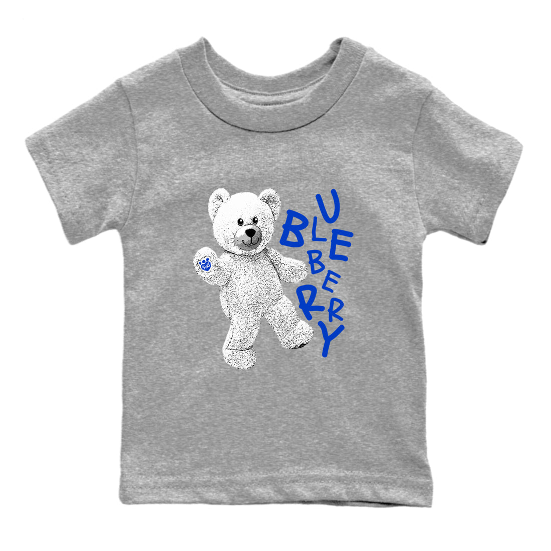 12s Blueberry shirts to match jordans Hello Bear sneaker match tees Air Jordan 12 Blueberry SNRT Sneaker Tees streetwear brand Baby and Youth Heather Grey 2 cotton tee