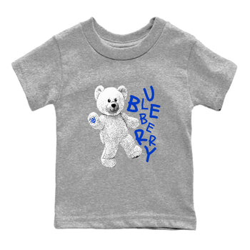 12s Blueberry shirts to match jordans Hello Bear sneaker match tees Air Jordan 12 Blueberry SNRT Sneaker Tees streetwear brand Baby and Youth Heather Grey 2 cotton tee