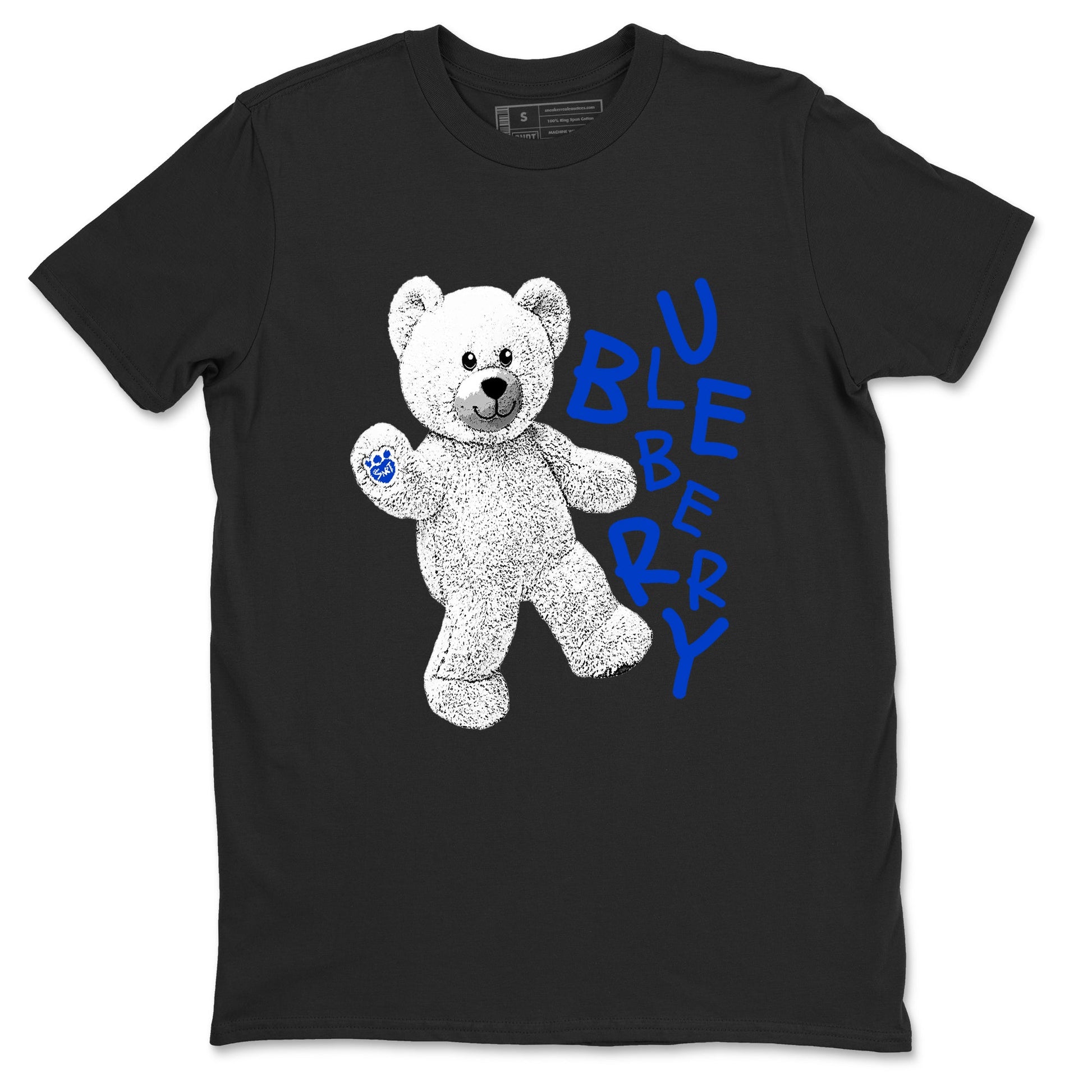 12s Blueberry shirts to match jordans Hello Bear sneaker match tees Air Jordan 12 Blueberry SNRT Sneaker Tees streetwear brand Black 2 unisex cotton tee